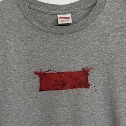 Supreme Ralph Steadman Box Logo Tee - Heather Grey (Size Medium) Great Condition SS22