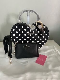 Kate Spade Polka Dot Heart Crossbody Bag With Wallet