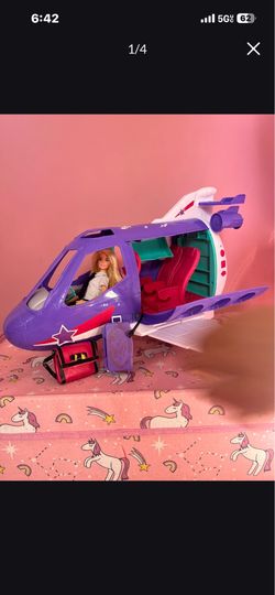 Barbie Airplane with Sounds + Barbie Doll & Luggage