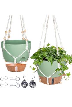 2pc plastic hanging planters