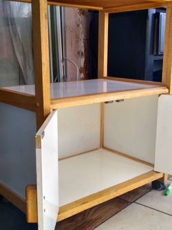 Wooden white cart