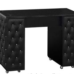  Black tufted crystal button MANICURE TABLE