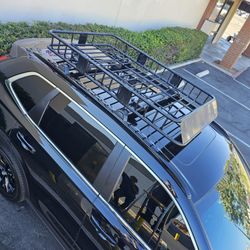 New 64x40 500 Lbs Capacity Roof Rooftop Cargo Basket Rack Carrier Canasta Para Techo Maletas Maleton