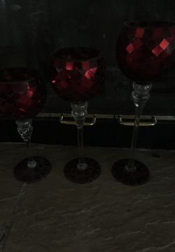 Glass Candles holders