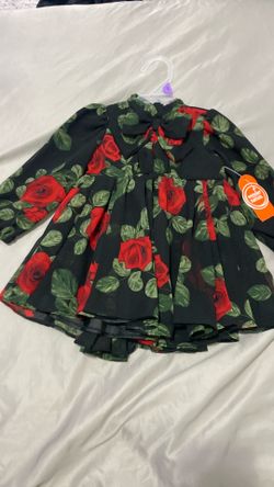 Black rose dress for 12M