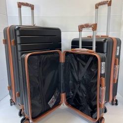 NEW 3-PC HARD SIDE LUGGAGE SET, DOUBLE WHEEL SPINNER, LIGHTWEIGHT WITH COMBINATION LOCKS