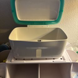 Munchkin diaper change organizer and OXO wipe dispenser 