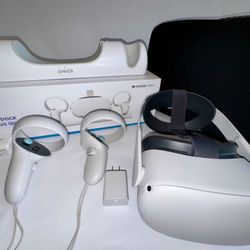 Oculus Quest 2 with Anker Charging Dock Meta VR with Carrying Case