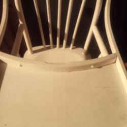 Old White Antique High Chair