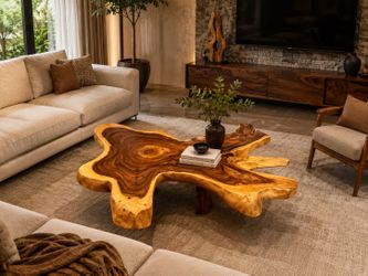 Live Edge Monkeypod Coffee Table – Solid Wood – One of a Kind