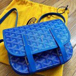 Goyard Belvedere Sky Blue Authentic 