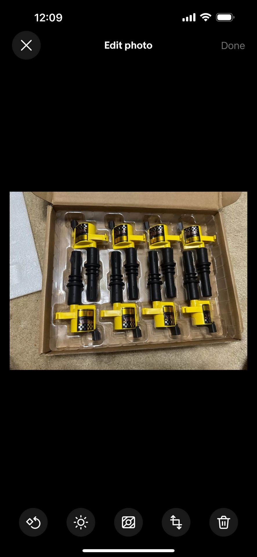 8 Bravex Performance Y1011 Straight Boot Yellow Ignition Coils