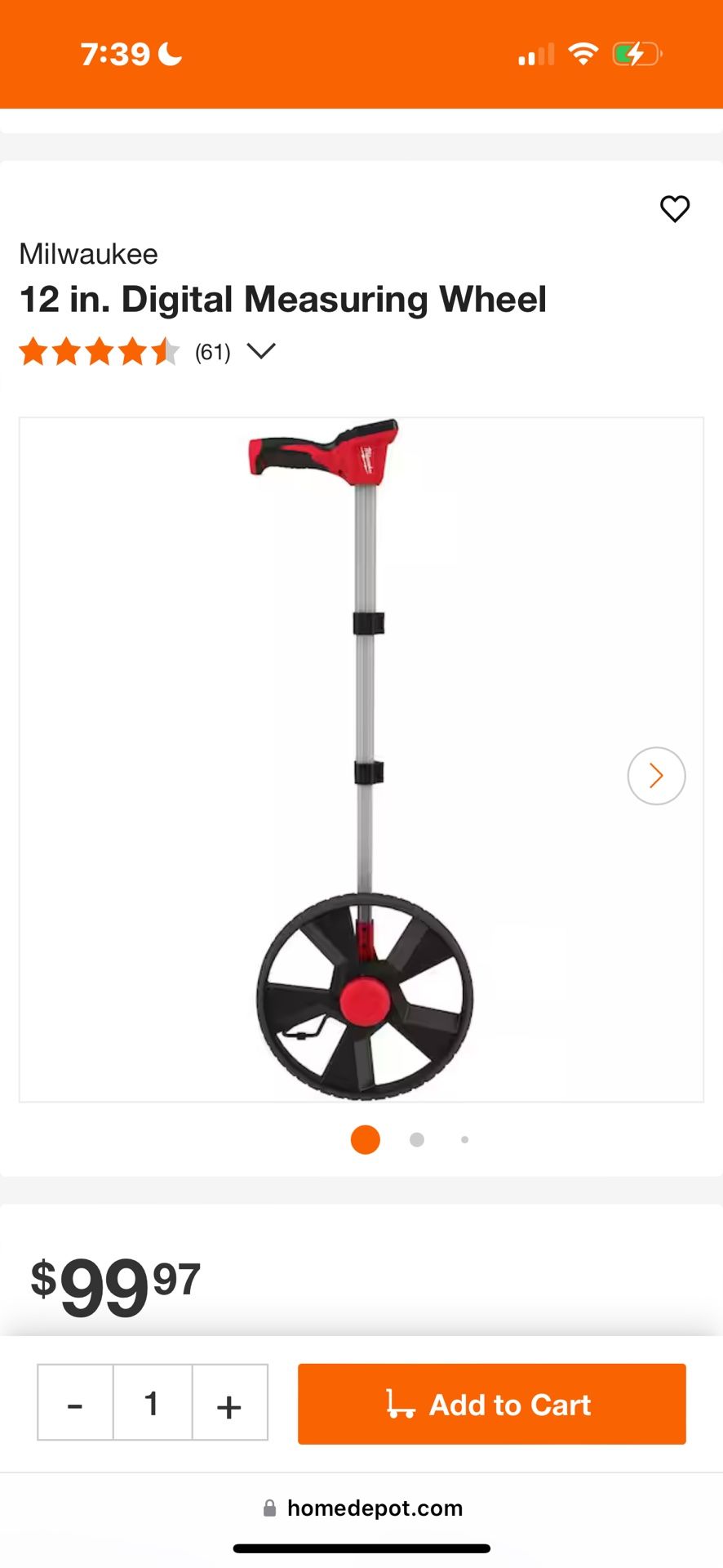 Milwaukee 12in Measuring Wheel 