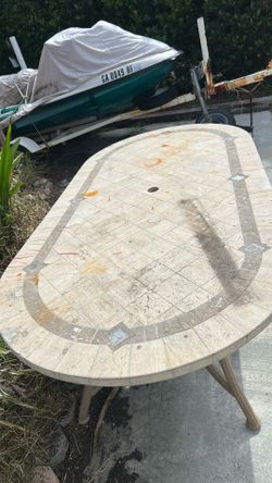Outdoor dining table very heavy as is free
