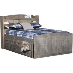 Driftwood matching Bed frame and dresser $800 OBO ⭐️ WILL NEGOTIATE ⭐️