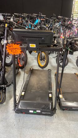 Black Treadmill with Display Console