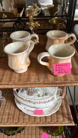 Alabama clay pottery cups set