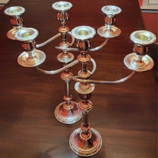 1940s silver candelabra 