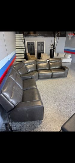 Powered Reclining Leather Sectional