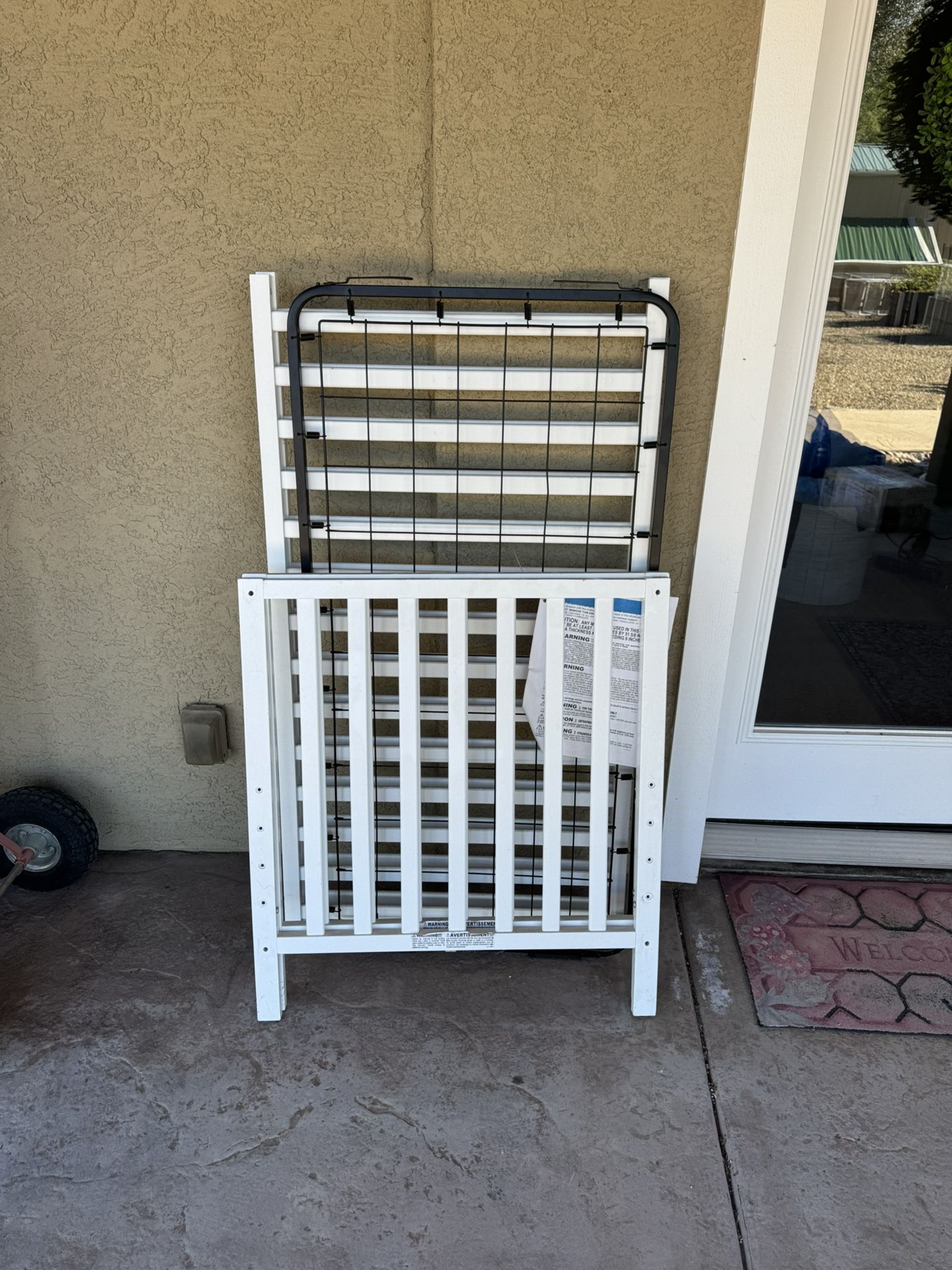 Baby Crib, Mattress And Mattress Pad