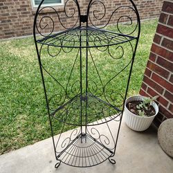 Black Corner Plant Stand