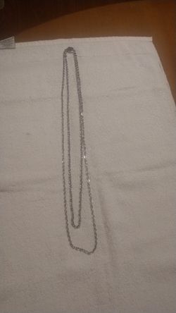 Vintage silver electroplated double necklace