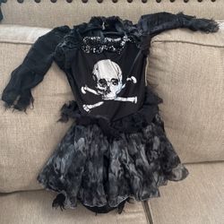 Girls Skull Costume 