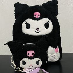 Loungefly Sanrio Kuromi Mini Backpack and Coin Purse