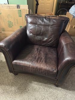 Brown Leather Armchair