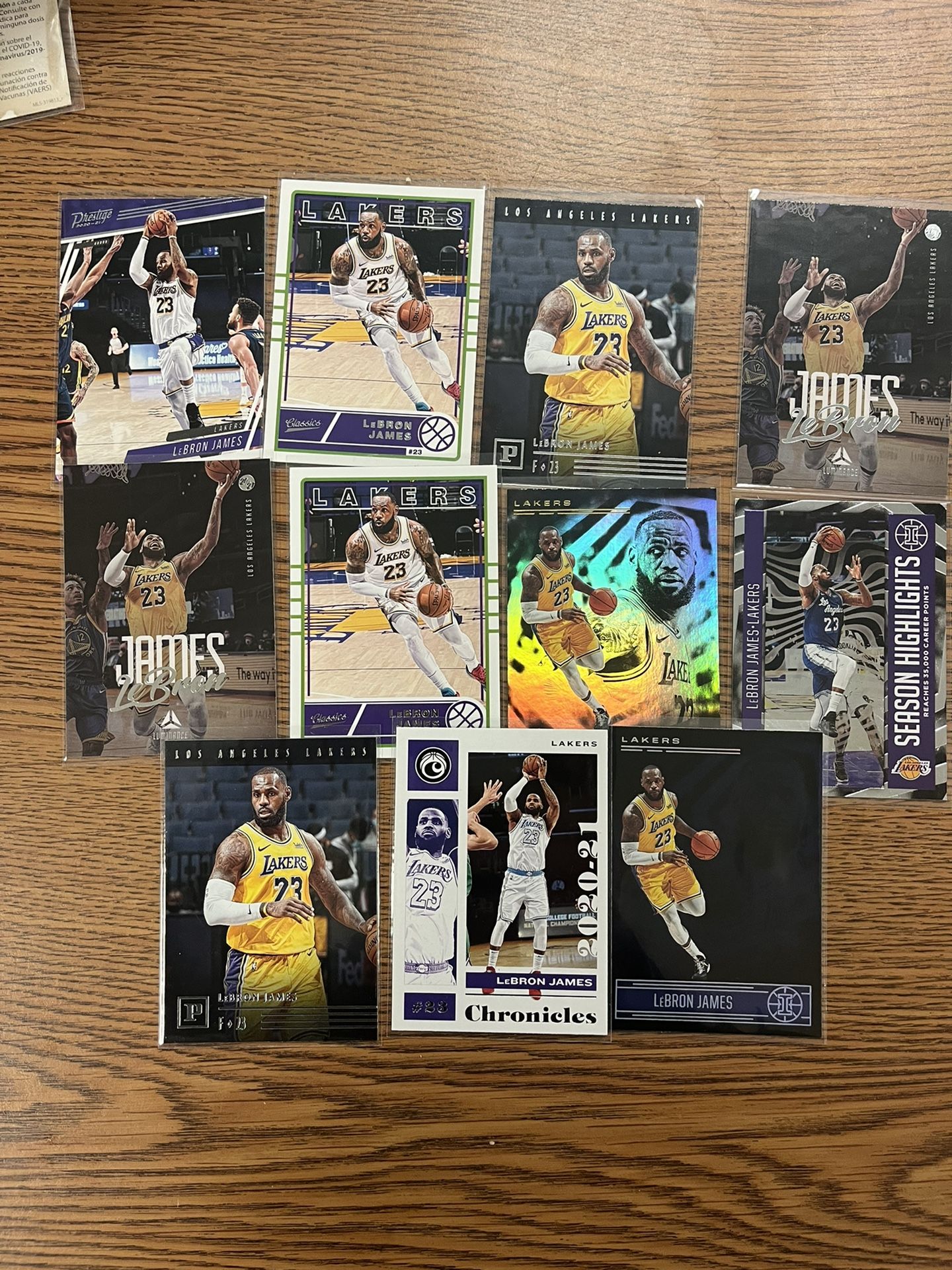 Lebron James Nba Basketball Card Lot (11)
