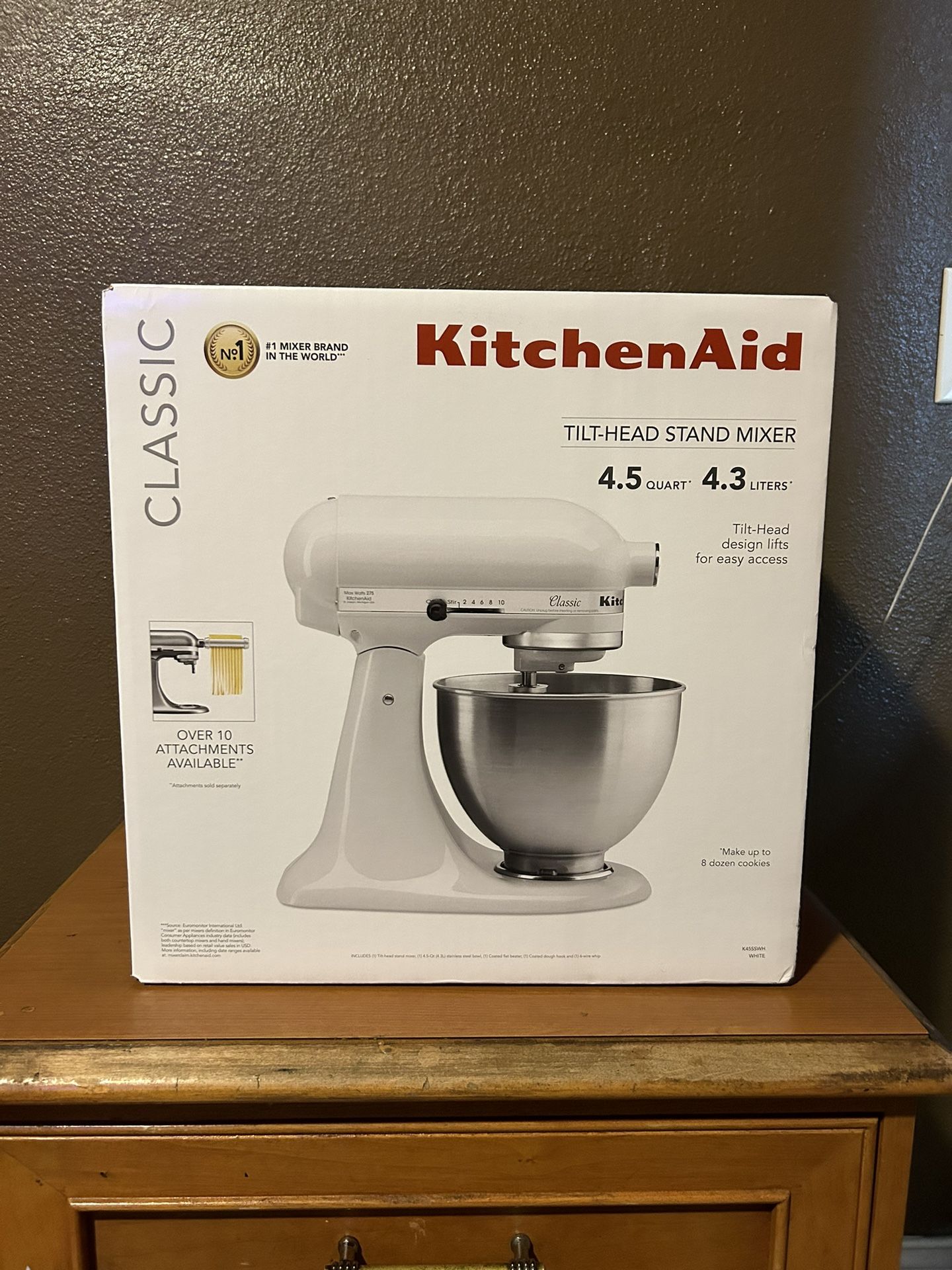 KitchenAid Classic Series 4.5 Quart Tilt-Head Stand Mixer - K45SS