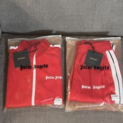 Red and White Palm Angels Tracksuit