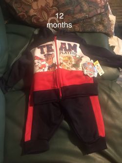 Brand new 12 months boys paw patrol sweat suite