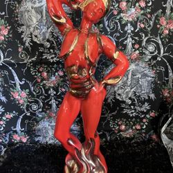 MCM Mid Century Modern Flamboyant  Ceramic Figurine