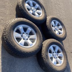 4 —- 265/70r17  6x139.7 6x5.5 Stock 265 65 17  Lexus GX460 TRD Tacoma Lexus GX470 4Runner Yukon Tahoe Tundra Rims Wheels Good Treads Tires!!!