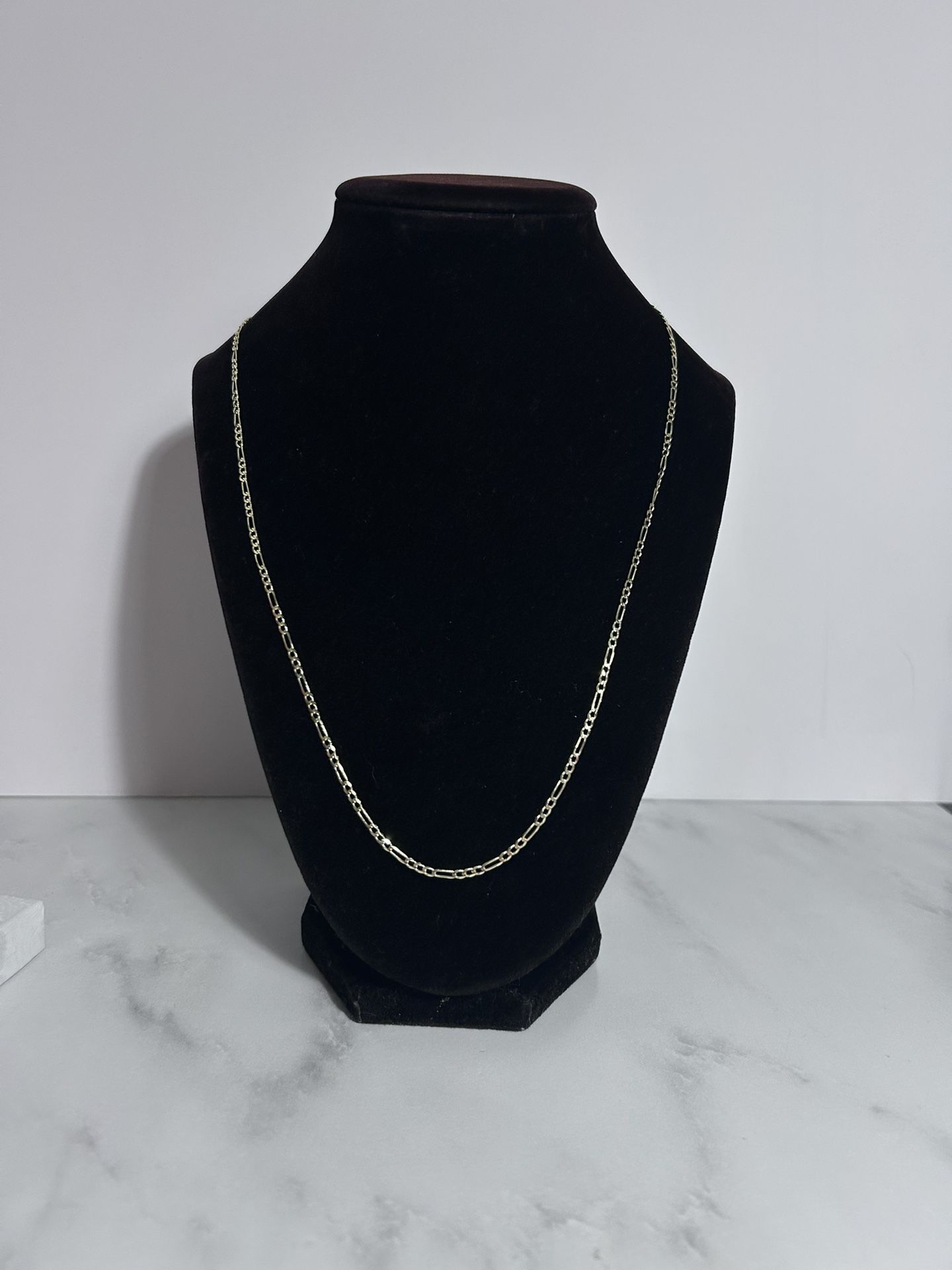 22” Figaro Necklace (Gold Over Sterling Silver)