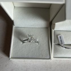 Engagement And Wedding Ring Set 