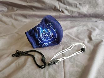 NFL Indianapolis Colts Face Mask & Lanyard 2 pc set