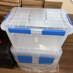 Ezy Storage 75L/79.3QT Clear Waterproof Storage Container.