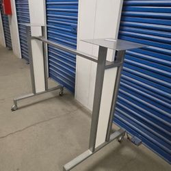 Solid Metal Base On Casters Bar height 