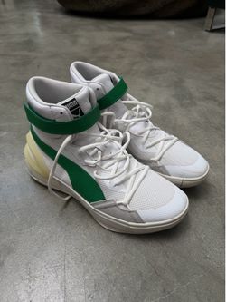 Puma Sky Modern High Top Basketball Shoes – White/Green