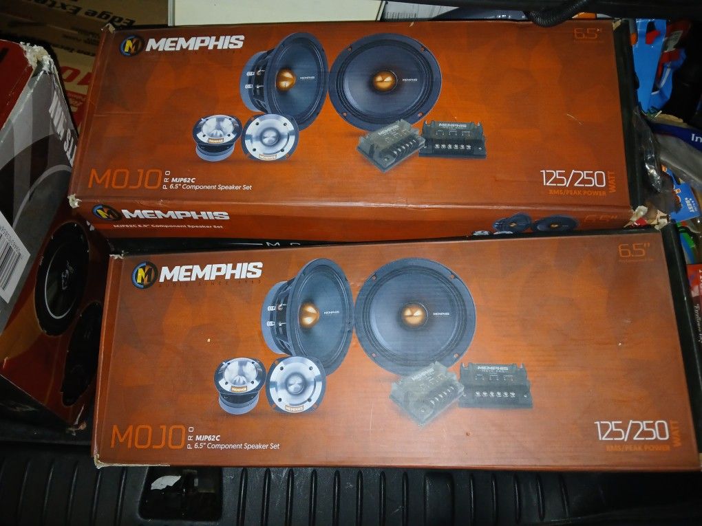 2 sets 6.5 Memphis Mojo Pro Component Sets Brand New Very Loud And Clean Sound $300firm Price Pickup Only Serious Buyers Please Yes It Is Avaliable