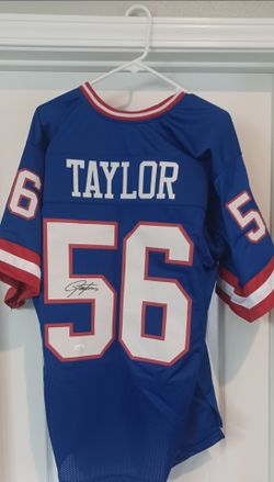 NEW YORK GIANTS LAWRENCE TAYLOR AUTOGRAPHED CUSTOM XL  BASKETBALL JERSEY WITH JSA COA
