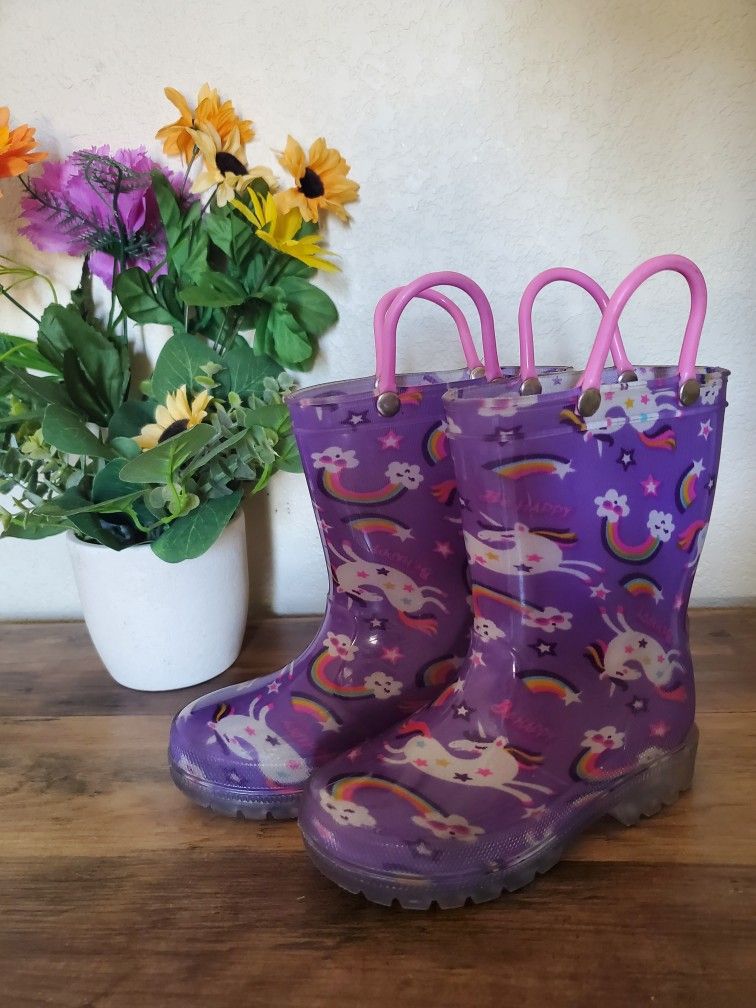 Toddler Girls  Light Up Rain Boots 