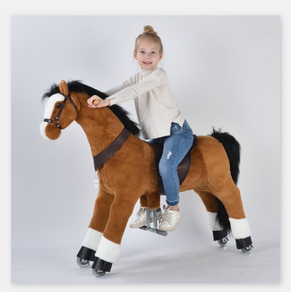 LARGE (44") UFREE HORSE,BLACK MANE AND TAIL