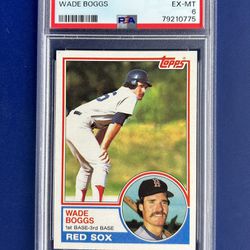 1983 Topps Wade Boggs Rookie Baseball Card Graded PSA 6