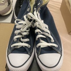 Blue Converse Hi Tops Size 6M/8W