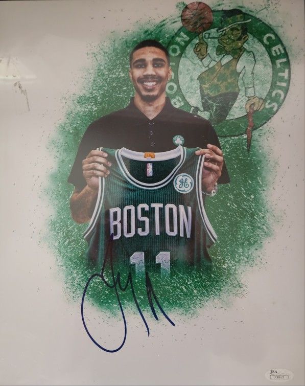 11x14 Jayson Tatum JSA Certified Rookie Introduction Event Autographed Color Photo