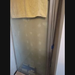 Hinged, Clear Glass Shower Door