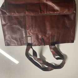 Vintage Brown Leather Tote